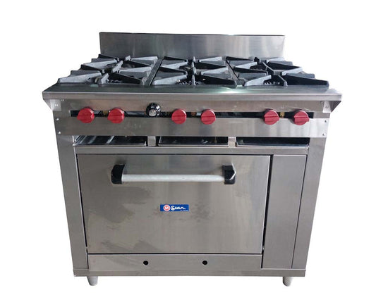 Cocina a gas 6 Hornillas Hondas y Horno