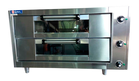 Horno eléctrico 2 Camara boca 14cm Piso de hierro