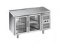 MESA DE TRABAJO REFRIGERADA CON 2 PUERTAS DE CRISTAL CHILLGLASS282